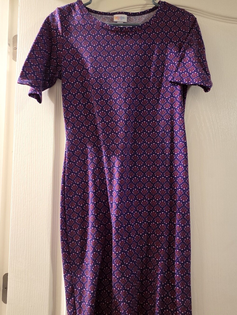 LuLaRoe Purple Geometric Midi Dress